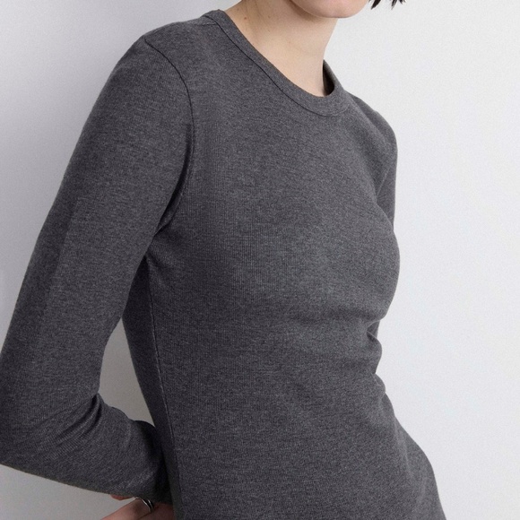 NWT Frank & Oak // The Ribbed Maxi Dress in Cool Grey - Picture 3 of 6